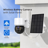 Wireless 5MP Solar Security Camera with Night Vision, Motion Detection & 8GB SD Card – IP66 Waterproof Surveillance System